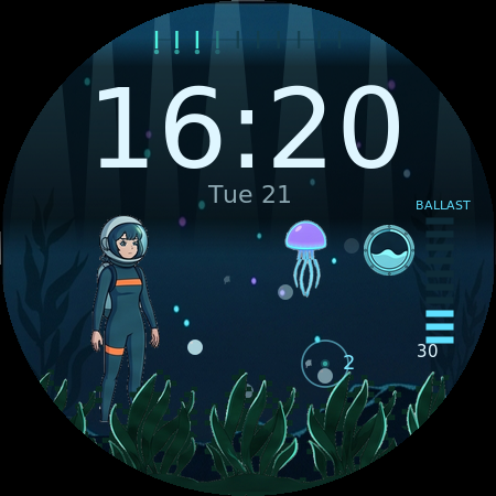 Deep Current at 16:40, jelly observe pose