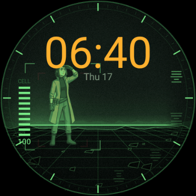 Field Scan at 06:40, shield pose