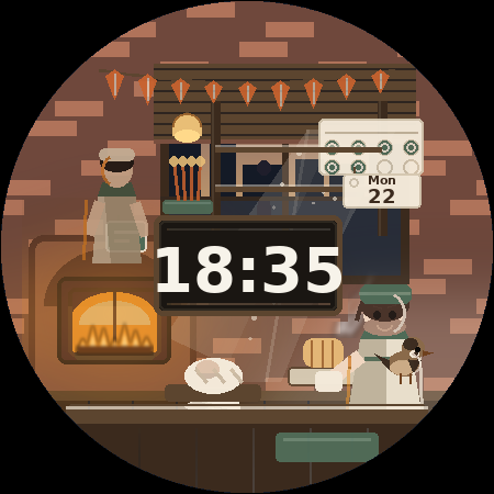 First Bake at 18:40, closing pose