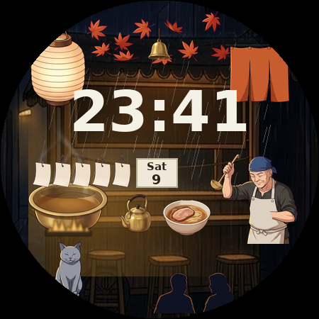 Lantern Hour at 23:40, queue pose