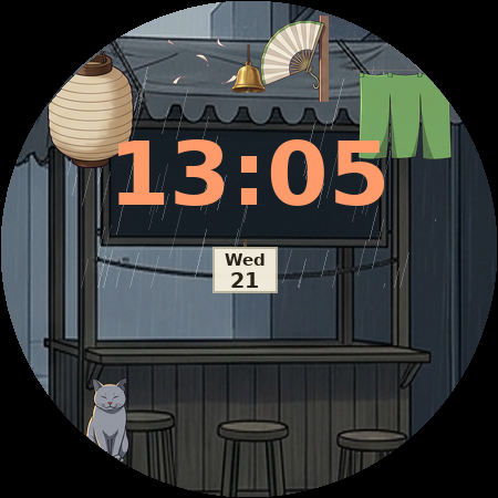 Lantern Hour at 13:40, closed pose