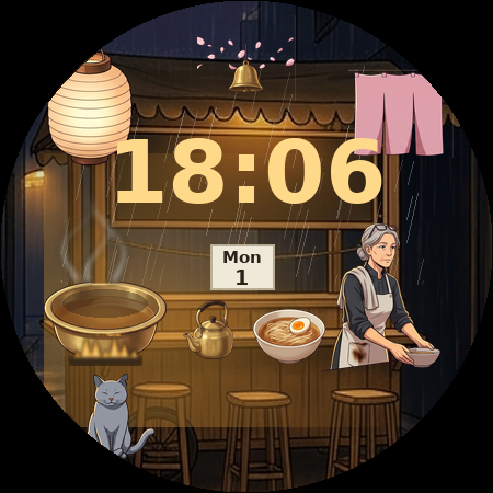 Lantern Hour at 18:40, sumi open pose