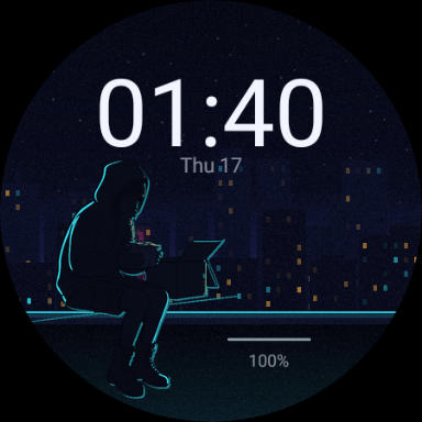 Night Shift at 01:40, work pose