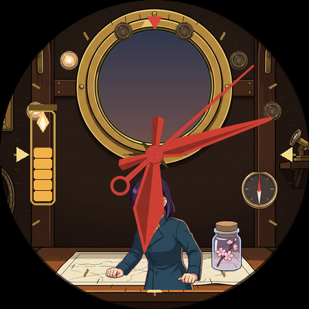 True North at 06:40, chart pose